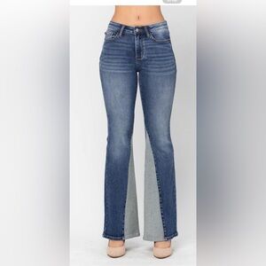 New nwt Judy blue two tone flare jeans sz 5/27, 7/28, 9/29, 11/30; 13/31